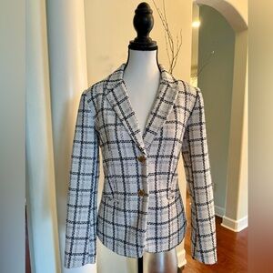 Anne Klein - White & Black Tweed Blazer